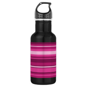 Fuschia stripes 532 ml water bottle