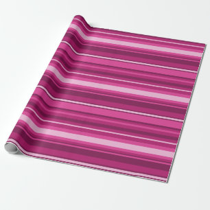 Fuschia stripes wrapping paper
