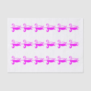 Fuschia Swans Tissue Paper