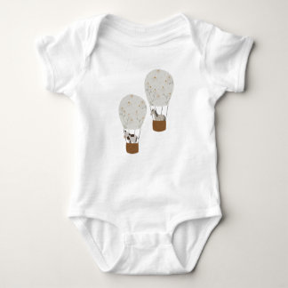 fuselage with the design of cow and horse baby bodysuit