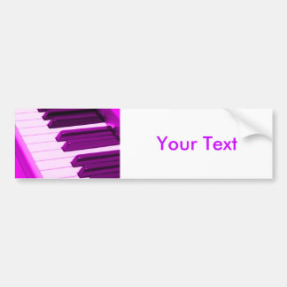 Fusha Pink Piano Or Organ Keyboard Bumper Sticker