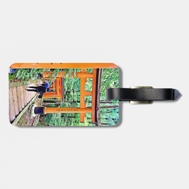 Fushimi Inari Shrine Double Sided Luggage Tag (Back Horizontal)