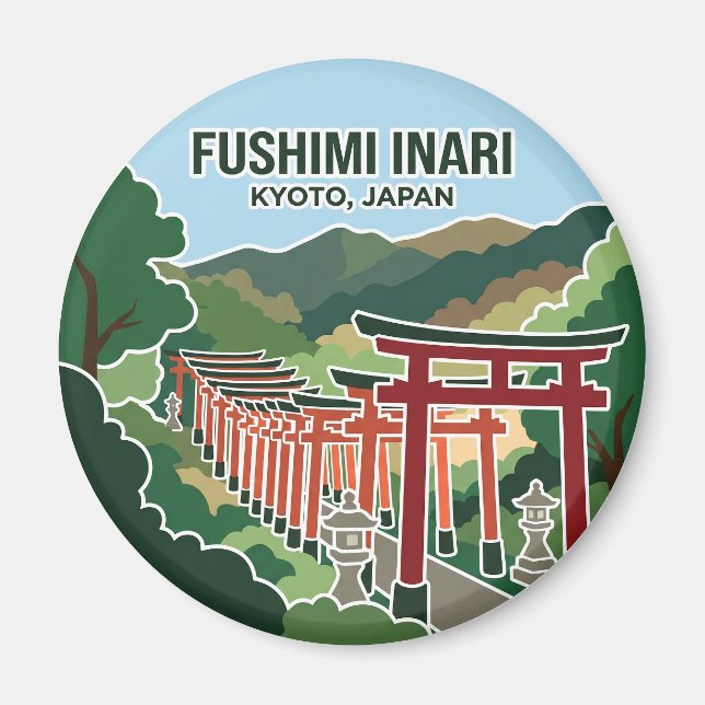 Fushimi Inari Taisha Japan Magnet (Front)