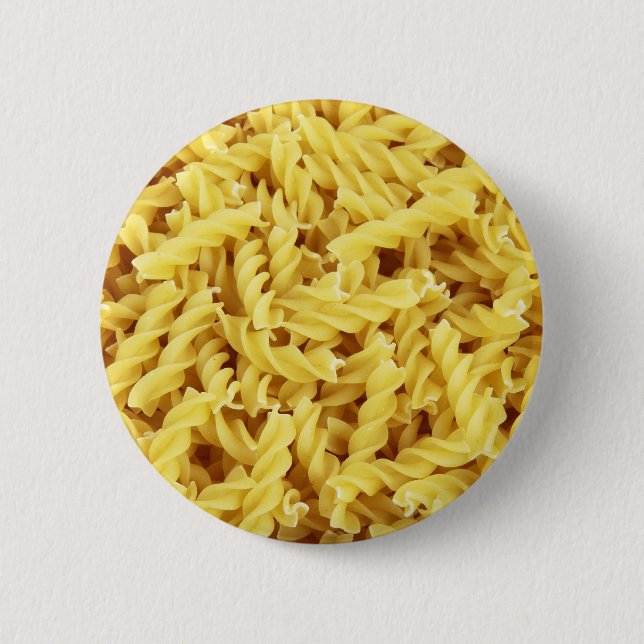 Fusilli Pasta 6 Cm Round Badge (Front)