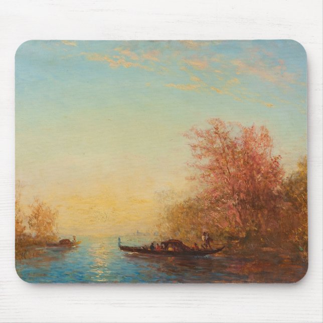 Fusine, Environs De Venise – Félix Ziem Mouse Pad (Front)