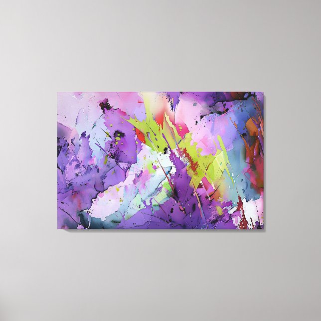 "Fusion of Hues" Contemporary Abstract Art     Canvas Print (Front)
