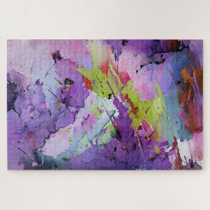 "Fusion of Hues" Contemporary Abstract Art     Jigsaw Puzzle