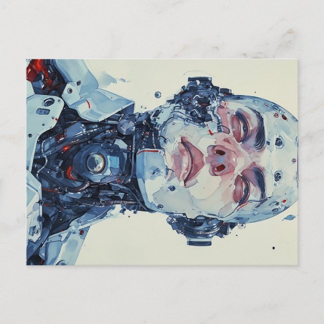 Fusion of Humanity and Machine Holiday Postcard (Front)