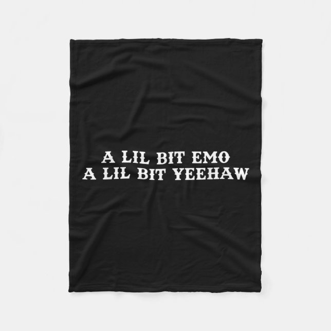 Fusion Of Two Styles, Cowboy, Ranch, Emo, Yeehaw  Fleece Blanket (Front)