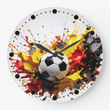 Fussball fällt in die Farben Rot Gelb Schwarz