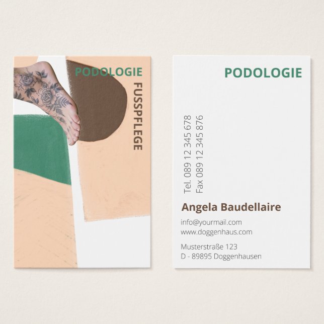 Fußpflege Visitenkarten (Front & Back)