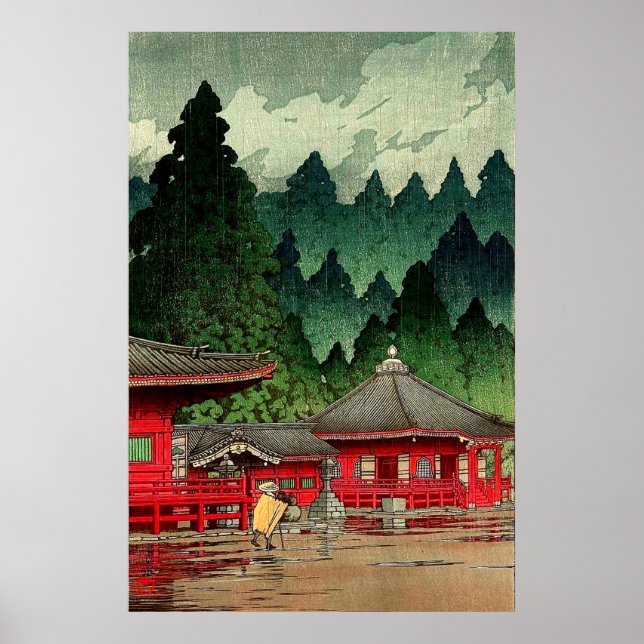 Futatsu Hall Nikko Kawase Hasui Poster (Front)