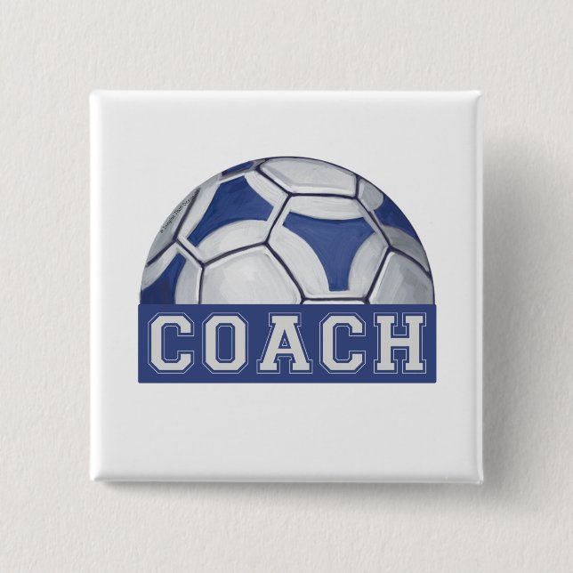 Futbal Coach 15 Cm Square Badge (Front)