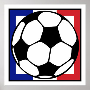 futbol. francaise square. poster