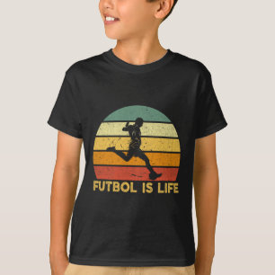 Futbol Is Life Retro Vintage Soccer Player Costume T-Shirt