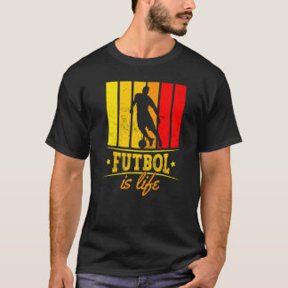 Futbol Is Life Vintage Soccer Player Football Spor T-Shirt