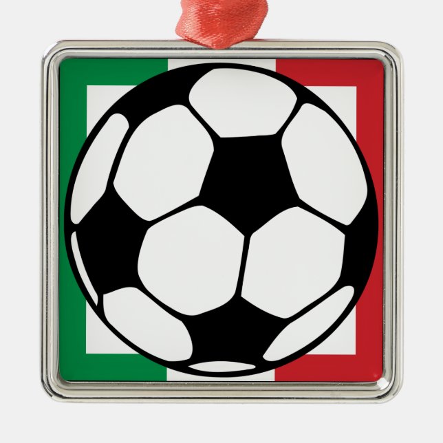 futbol. italia square. metal tree decoration (Front)
