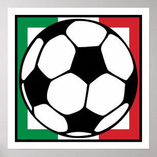 futbol. italia square. poster