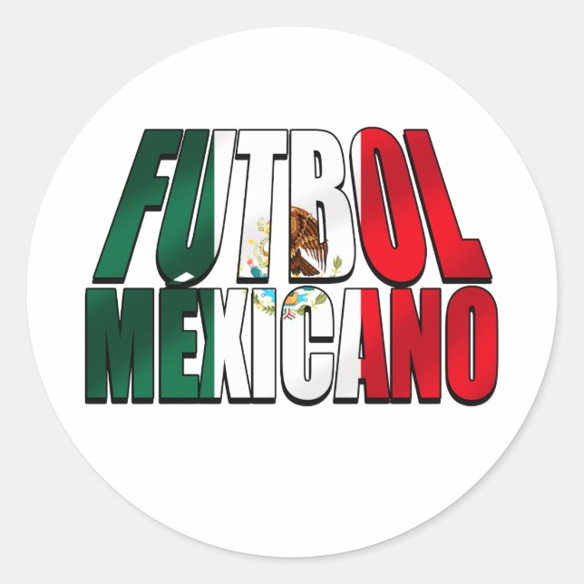 Futbol Mexicano - Soccer lovers Mexico flag logo Classic Round Sticker (Front)