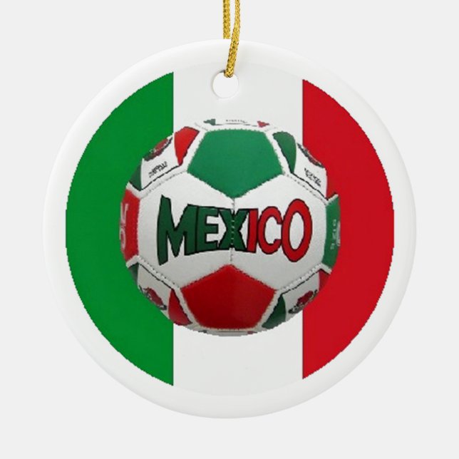 FUTBOL MEXICO CERAMIC TREE DECORATION (Front)