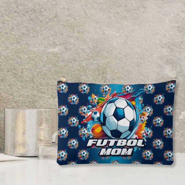 Futbol Mum Soccer Ball Pattern Accessory Pouch (Creator Uploaded)