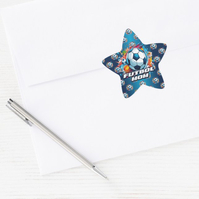 Futbol Mum Soccer Ball Pattern Star Sticker (Creator Uploaded)