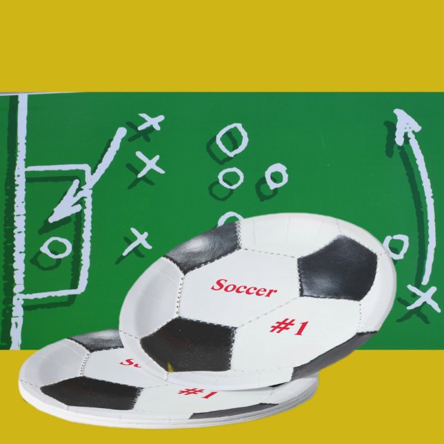 Futbol Soccer Ball Sports Themed Party Paper Plate (Creator Uploaded)