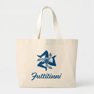 Futtitinni Sicily Trinacria Personalised Large Tote Bag