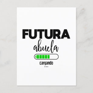 Futura abuela cargando postcard