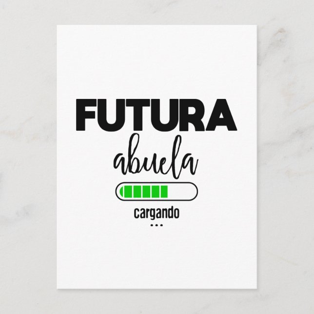 Futura abuela cargando postcard (Front)