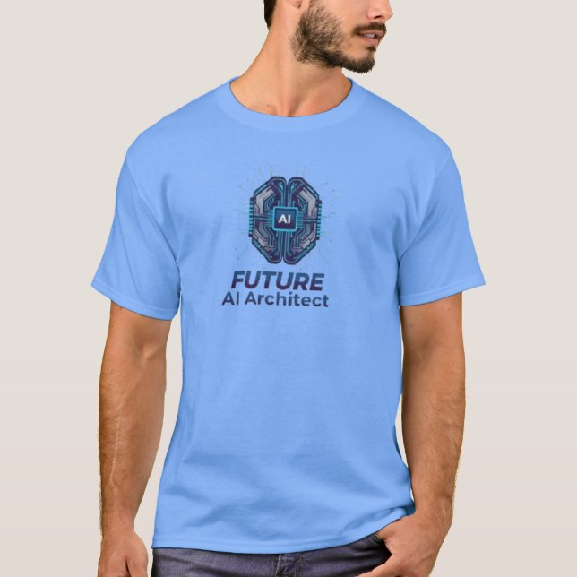 Future AI Architect - Futuristic Technology Design T-Shirt (Front)