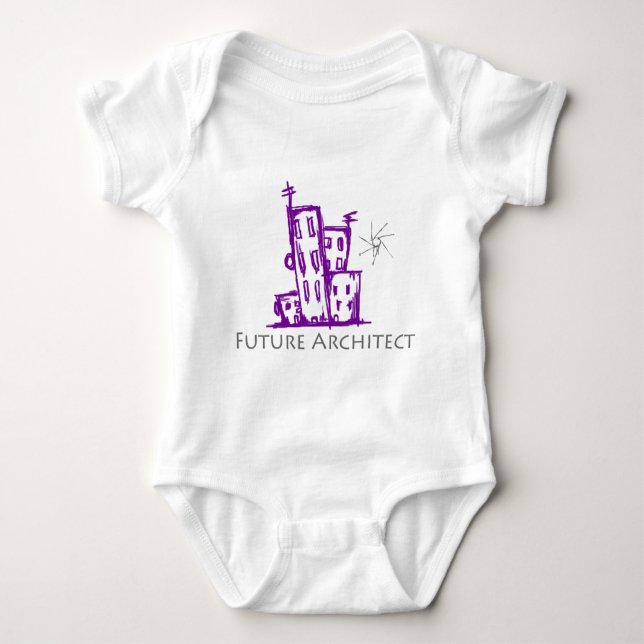 Future Architect Cute Design! Baby Bodysuit (Front)