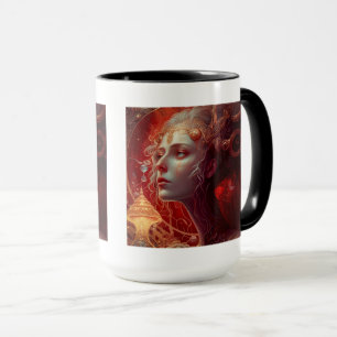 Future Art Nouveau Woman Combo Mug, 15 oz  Mug