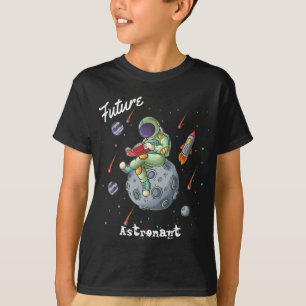 Future Astronaut Space Rocket Reading Book T-Shirt