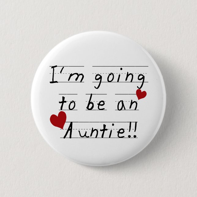 Future Auntie Kid Print Tshirts and Gifts 6 Cm Round Badge (Front)