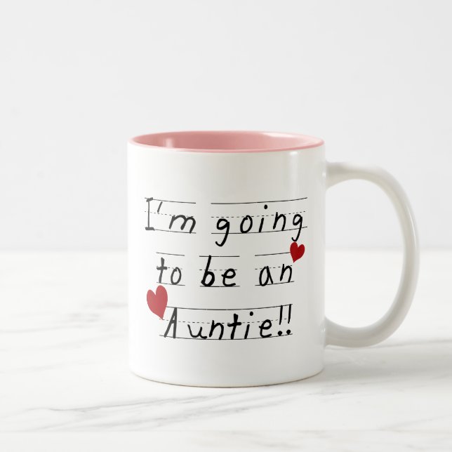 Future Auntie Kid Print Tshirts and Gifts Two-Tone Coffee Mug (Right)