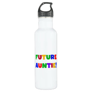 Future Auntie Primary Colours T-shirts and 710 Ml Water Bottle