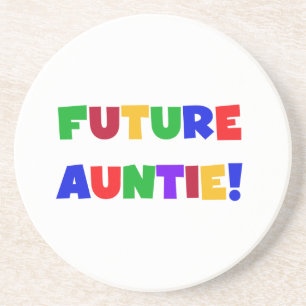 Future Auntie Primary Colours T-shirts and Gifts Coaster