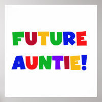 Future Auntie Primary Colours T-shirts and Gifts