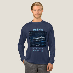 Future Automotive Engineering Blueprint Concept Tri-Blend Shirt