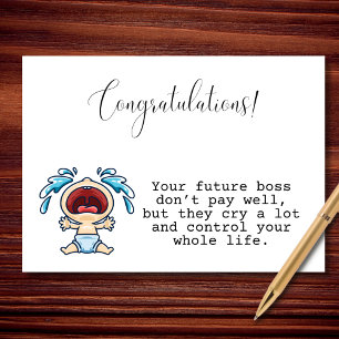 Future Baby Boss Sarcastic Congratulations Card