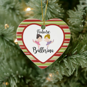 future ballerina ceramic tree decoration