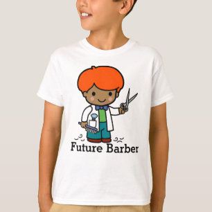 Future Barber / Hairdresser Boy in with Scissors T-Shirt