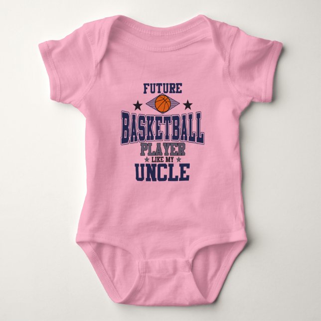 Future Basketball Player Like My Uncle Baby Bodysuit (Front)