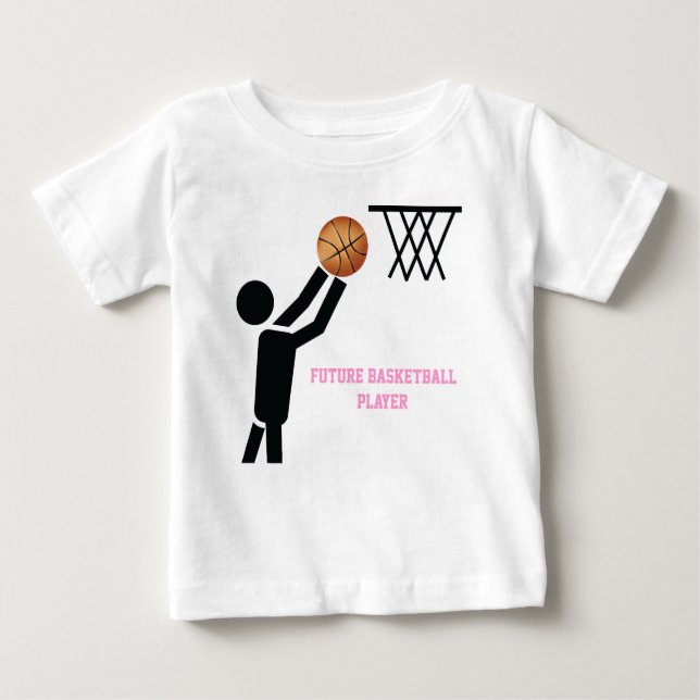 Future basketball player with ball custom baby T-Shirt (Front)