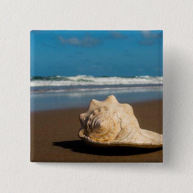 Future Beach 15 Cm Square Badge (Front)