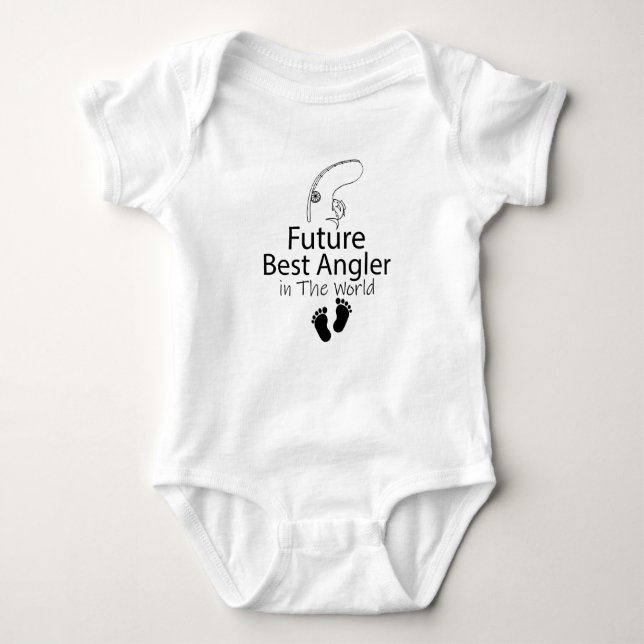 Future Best Angler in The World Future Angler Baby Bodysuit (Front)