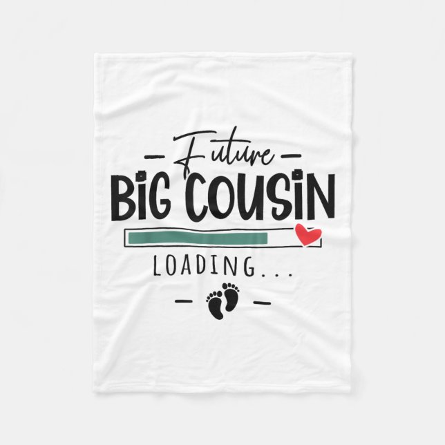 Future Big Cousin - 1st Baby Pregnancy Announcemen Fleece Blanket (Front)