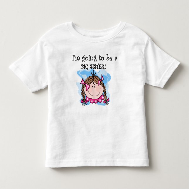 Future Big Sister Brown Hair Toddler T-Shirt (Front)