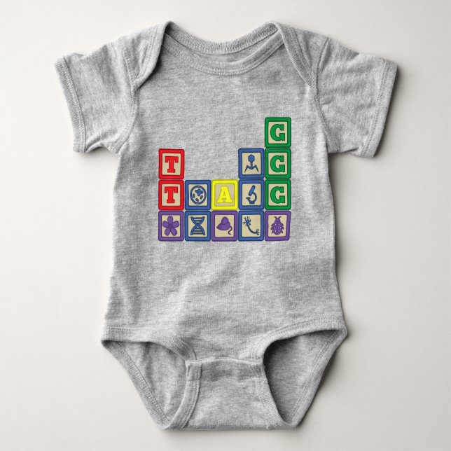 Future Biologist's Blocks Baby Bodysuit (Front)